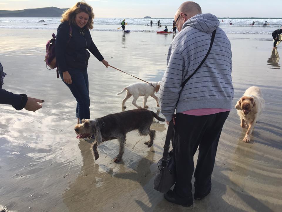 Roana (now Phoebe) with Srah-Jane and friends on the beach